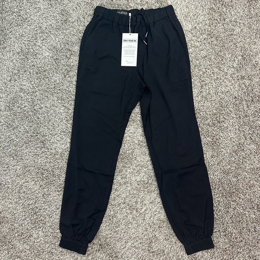 Wildfang XS Empower Pants Drawstring Black Jogger Casual Lounge New